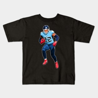 Derrick Henry #22 Runs With Ball Kids T-Shirt